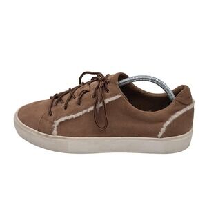 UGG Shoes Womens Size 12 Brown Suede Shearling Lined Lace Up Casual Sneakers